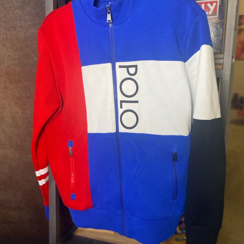 >#SOLD#< Polo by Ralph Lauren Red, Blue, and White Utility Jacket (unisex)